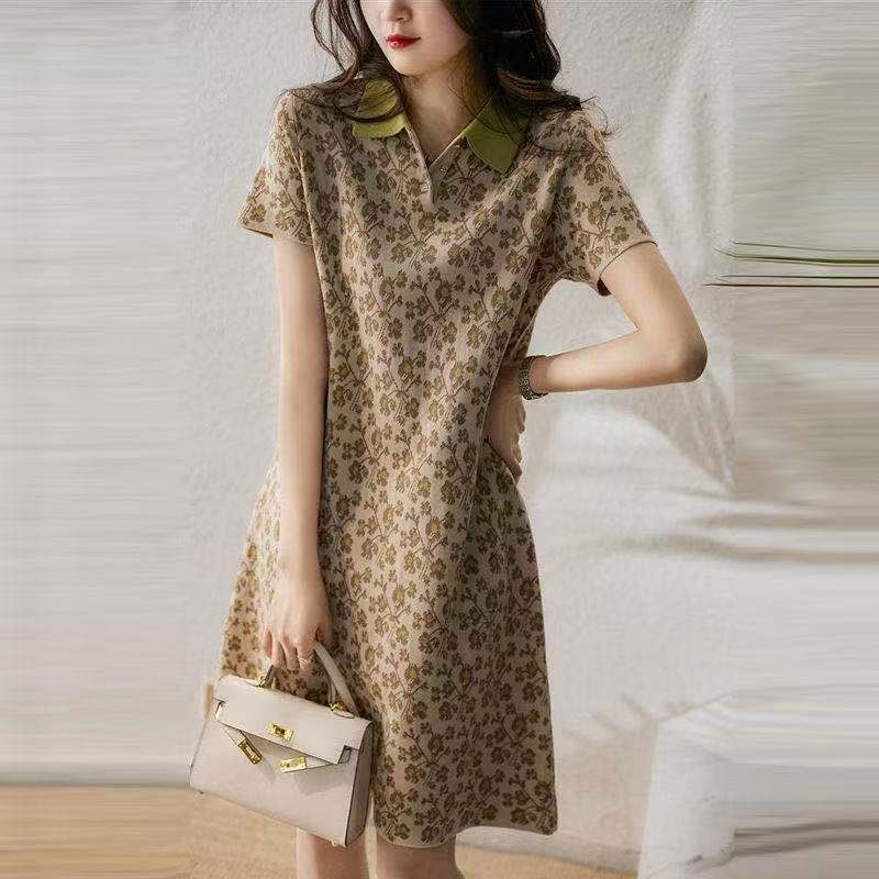 Đầm Thời Trang Mùa Hè Phong Cách Retro Pháp Thanh Lịch Dành Cho Nữ