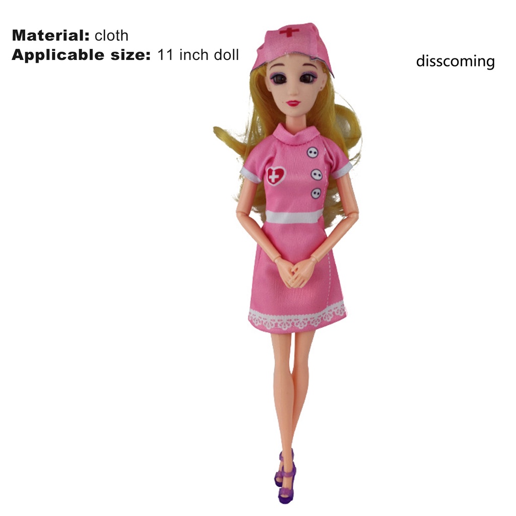 Bộ đồ bác sĩ y tá mềm mại dùng thay thế cho búp bê