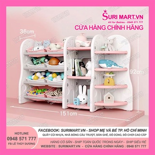 (Sẵn HCM) Kệ đựng đồ chơi, Giá kệ để đồ chơi Newber cao cấp Size L (Kích thước 153*36*91)
