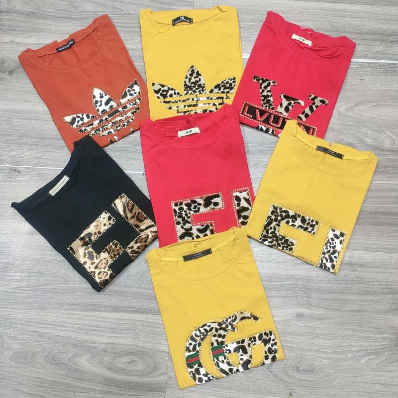 áo phông cổ tròn nhiều hình hoạ tiết