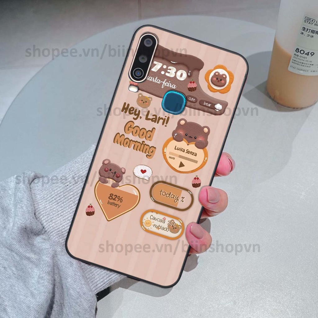 Ốp Vivo U10 / Y12 / Y15 / Y17 in 3D icon gấu nổi siêu xinh, siêu đáng yêu, cá tính phong cách