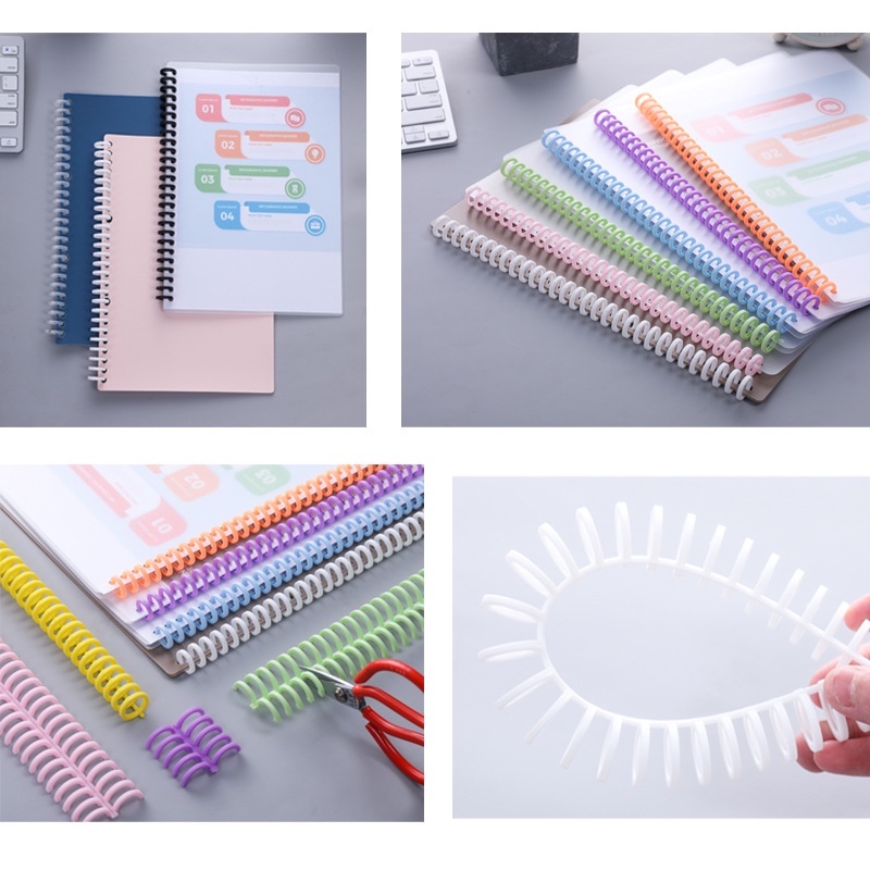 Binder thanh còng nhựa làm sổ, kẹp tài liệu nhiều màu A5,B5,A4 20 26 30 lỗ.