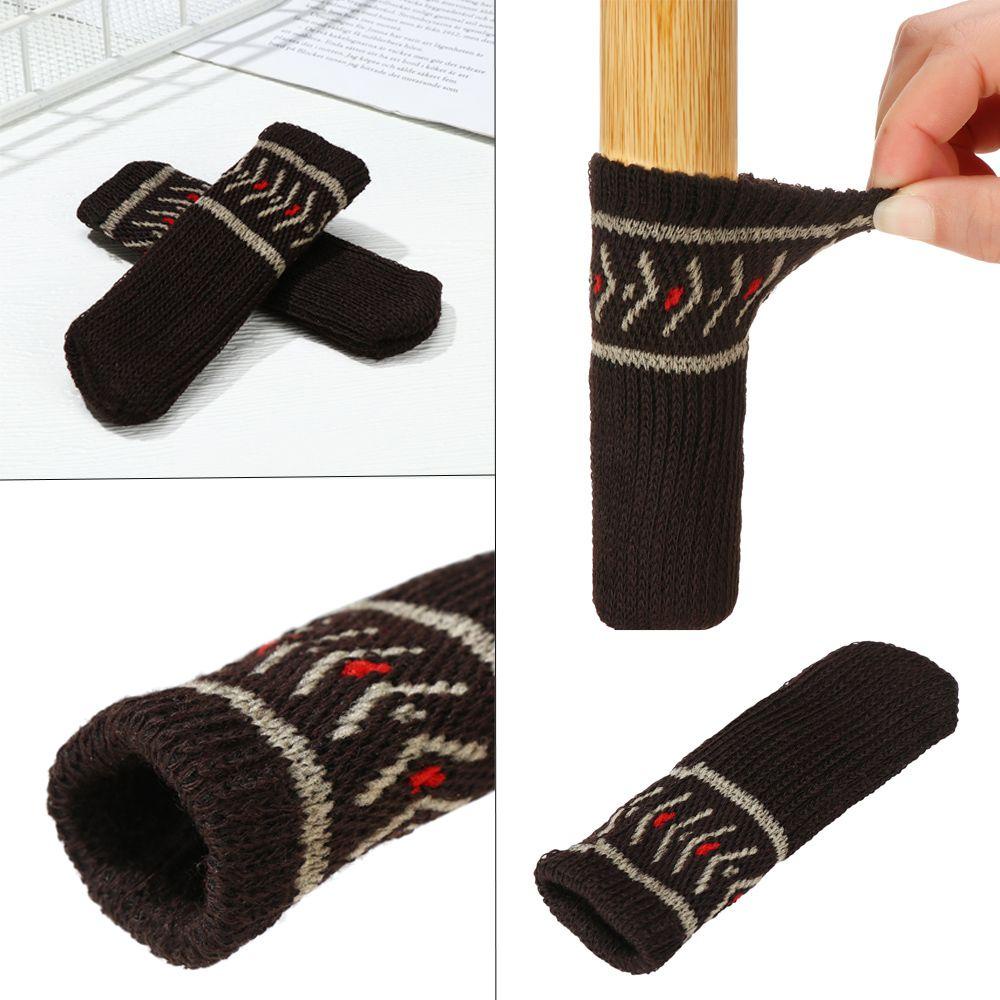 BORAG Set 4 Vỏ Bọc Bảo Vệ Chân Ghế Đan Len Chống Ồn Tiện Dụng Ốp