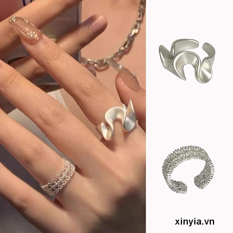 Nhẫn Hở Đính Đá Zircon Có Thể Điều Chỉnh Kích Thước