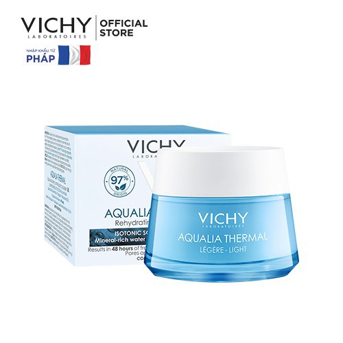 Vichy Chính Hãng- Gel Dưỡng Ẩm Giúp Da Dịu Mát Cho Da Nhạy Cảm Vichy Aqualia Thermal Rehydrating 50ml