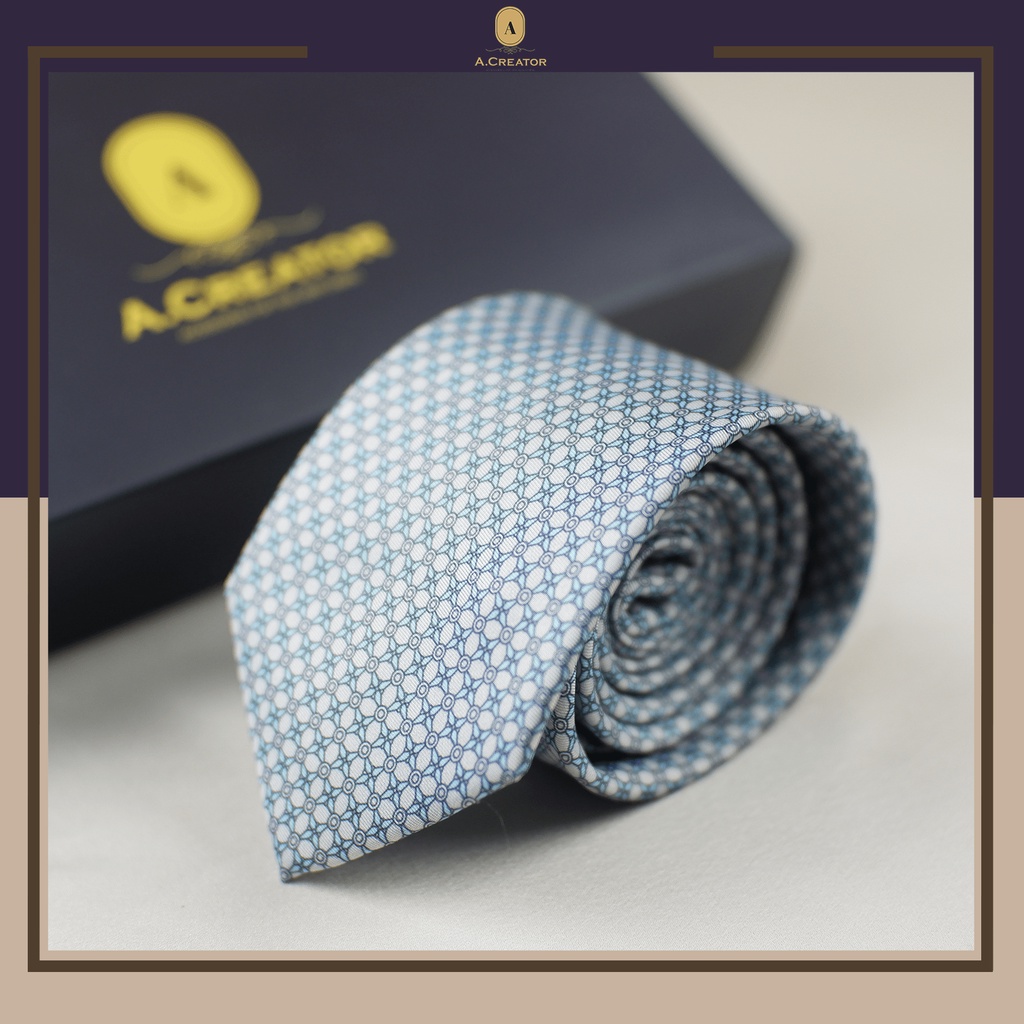 Cà Vạt Geometric Bằng Lụa Phiên Bản 7cm Các Loại