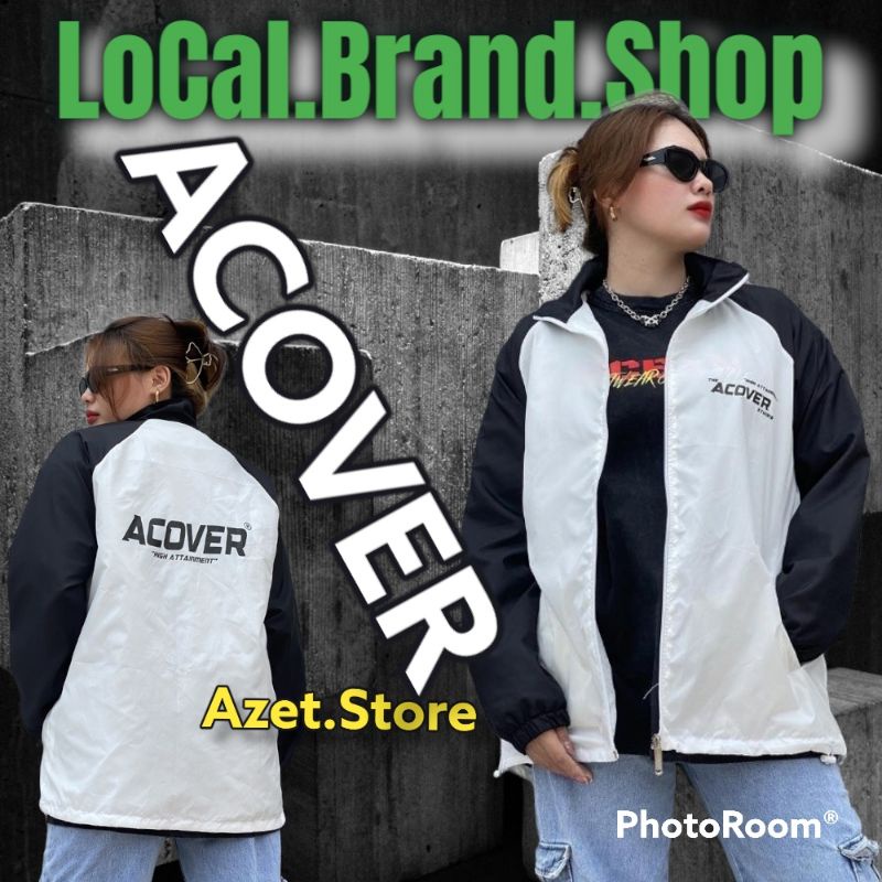 💥(Local Brand)👉 Áo Khoác Jacket Form Rộng Áo Khoác Jacket Form Rộng ACOVER Vải Dù Trượt Nước Phong Cách Ulzzang Unisex