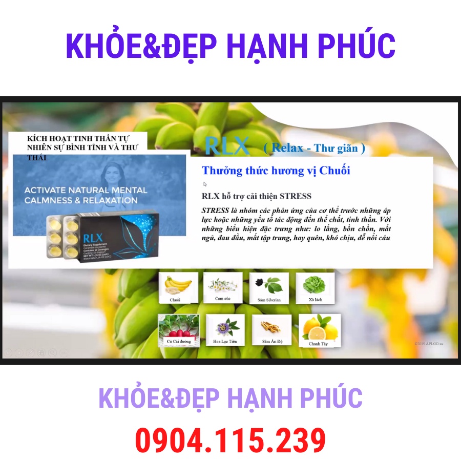 Viên ngậm giảm stress giúp ngủ ngon APLGO - RLX – 30 viên/hộp