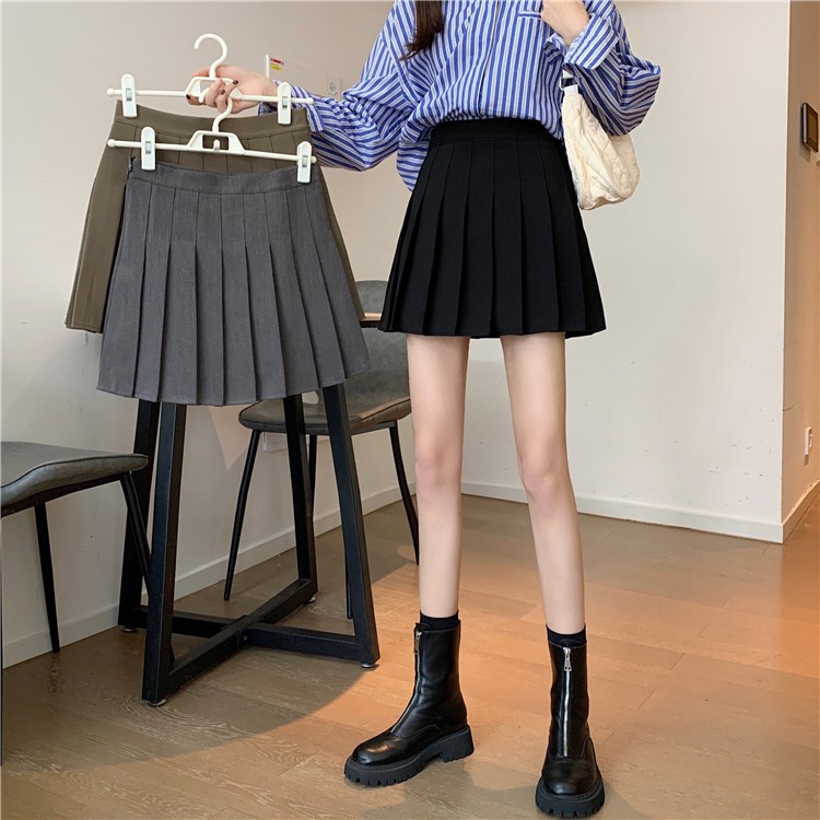 Chân Váy Lưng Cao Màu Trơn Thiết Kế Dáng Chữ A Thanh Lịch | BigBuy360 - bigbuy360.vn