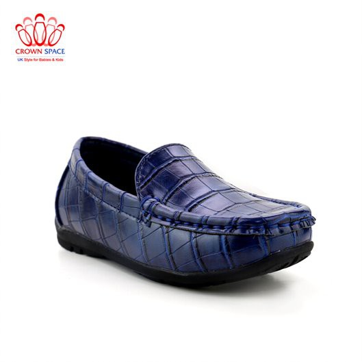 Giày Lười Loafer Bé Trai Đẹp Crown Space George Louis Moccasin Trẻ em Nam Cao Cấp CRUK410