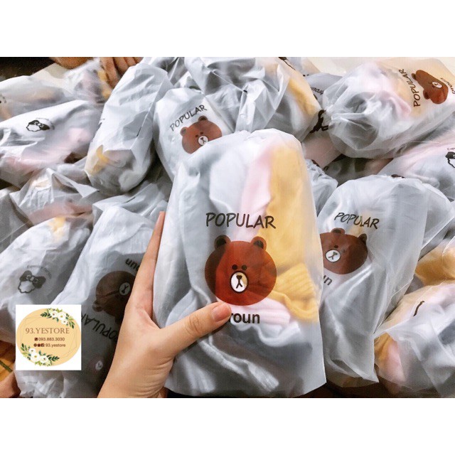 Combo 10 đôi tất gấu brown cổ ngắn