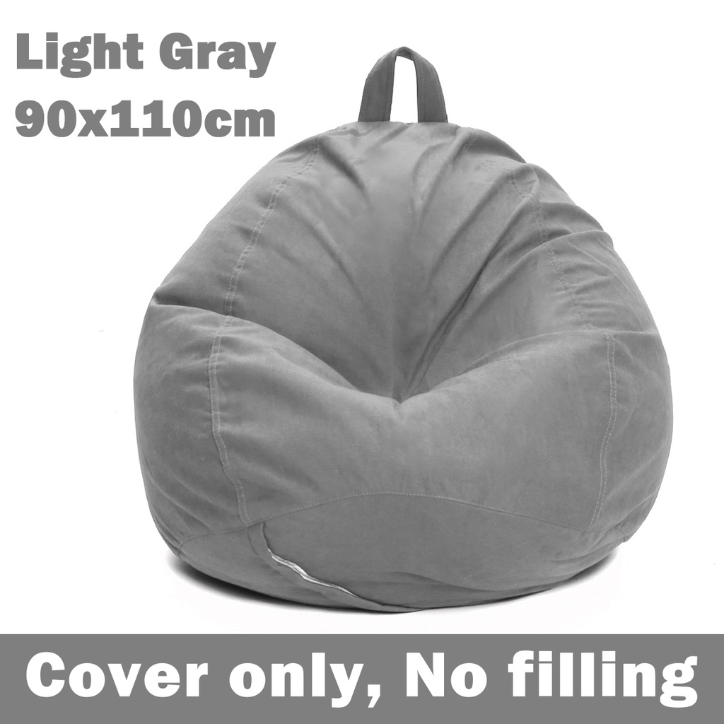 Bean Bag Cover Ghế lười dùng trong nhà mềm mại cho người lớn 90cmx110cm