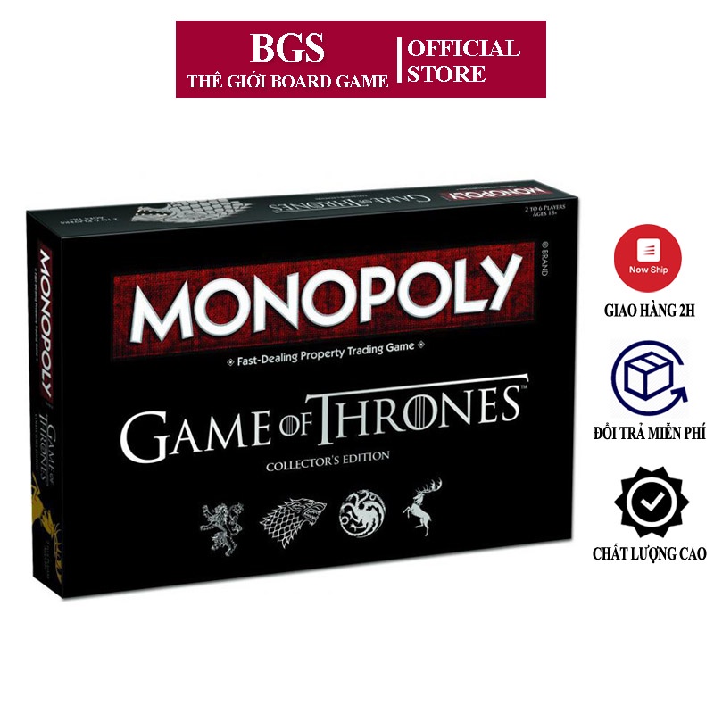 Cờ Tỷ Phú Monopoly Game Of Thrones, Board Game Hay Cho Nhóm 2-6 Người Chơi