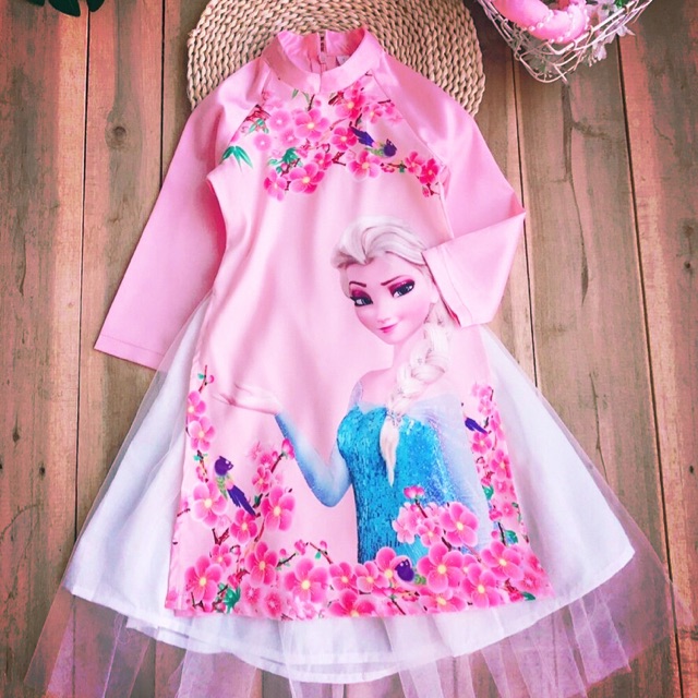 Áo dài elsa cho bé