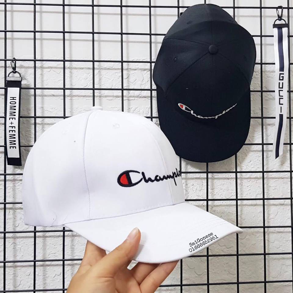 Mũ Nón Lưỡi Trai Thêu Champion Nam Nữ Unisex