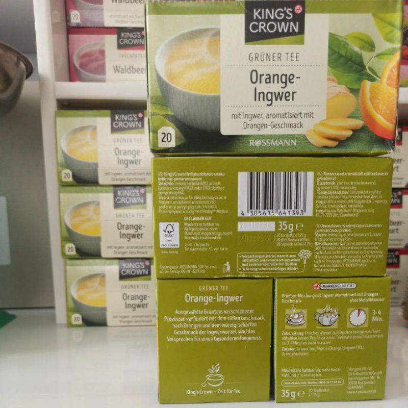 Trà Xanh Cam Gừng King's Crown của Đức