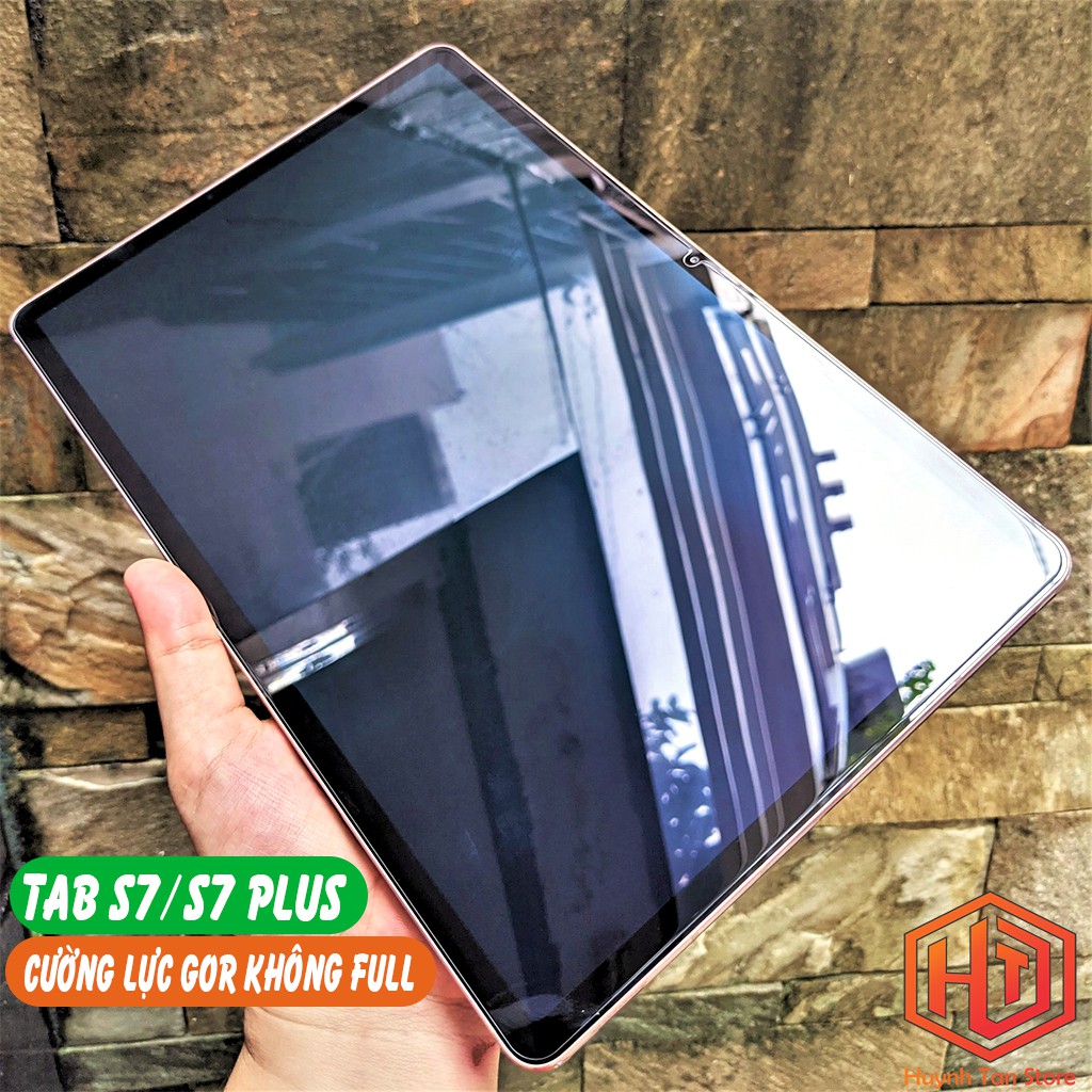 Kính cường lực Samsung Tab S7, S7 Plus trong suốt full màn chính hãng GOR