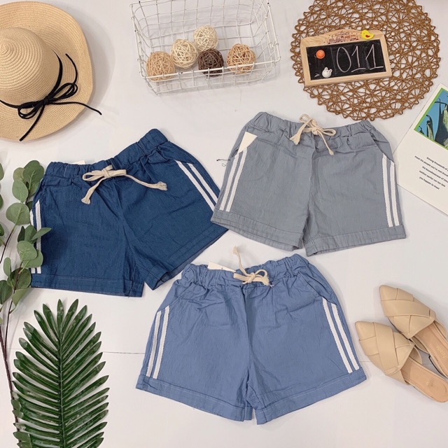 Short viền 2 sọc, có dây rút eo