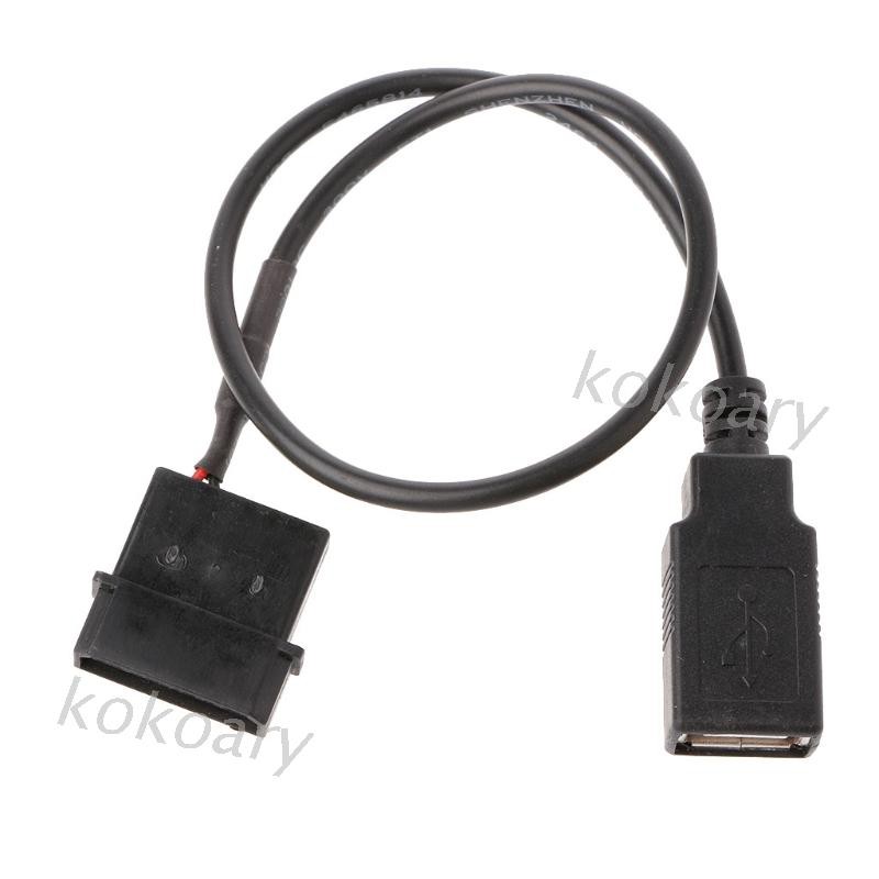 Dây cáp nối nguồn trong PC 5V 2 chân IDE Molex 30cm tới USB loại A 2.0