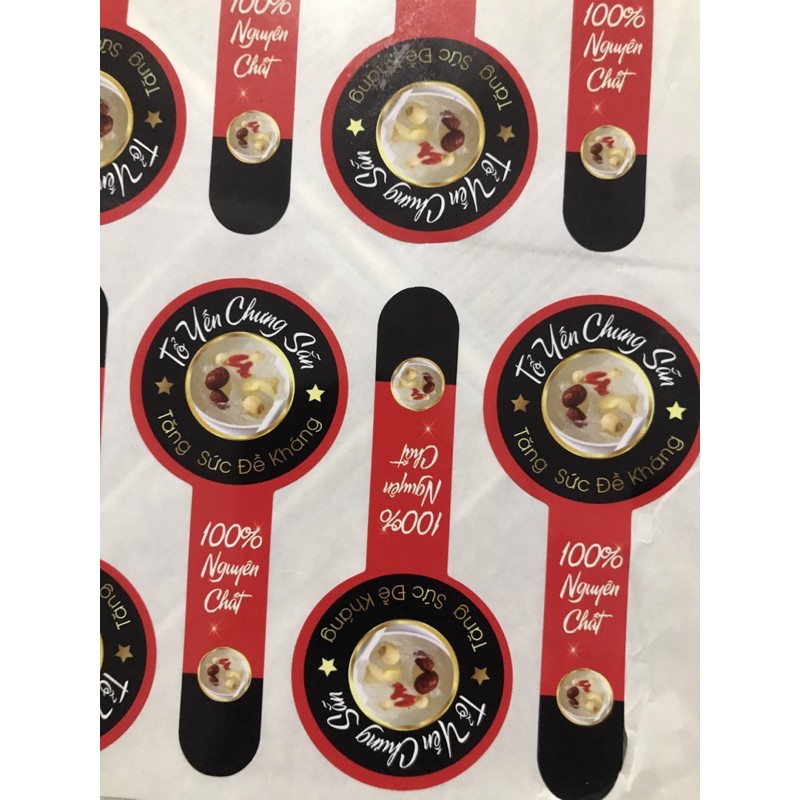 SET 50 TEM NÊM PHONG DÁN NẮP HỦ YẾN