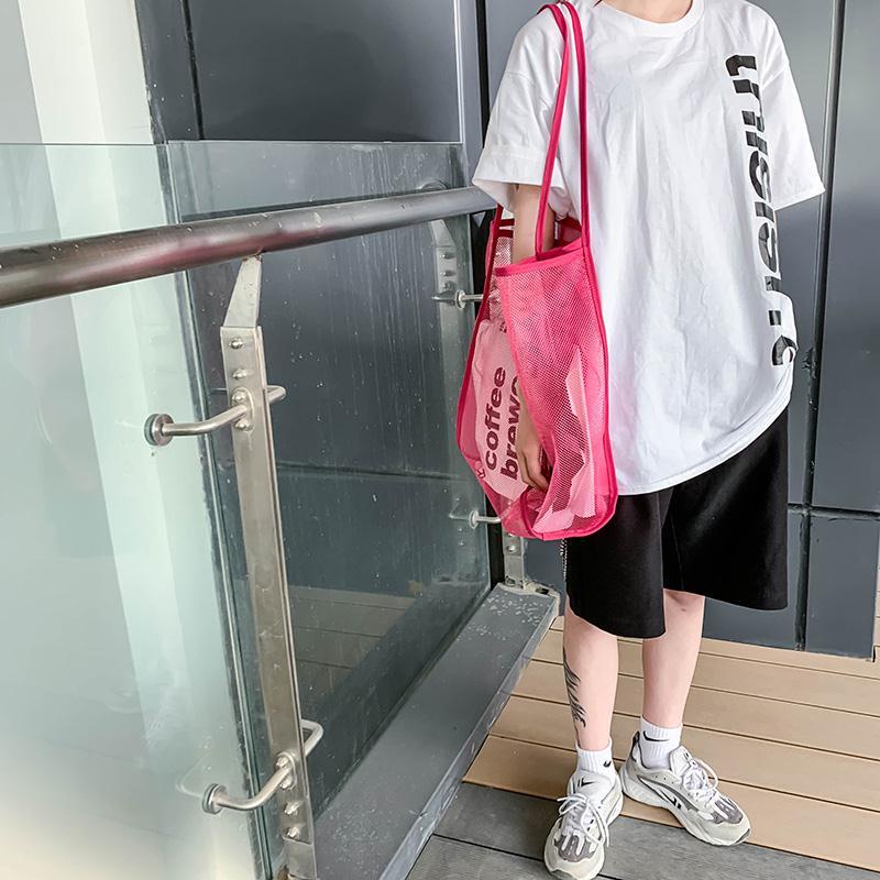 Túi Lưới Trong Suốt Đeo Vai Sức Chứa Lớn Thời Trang Đi Biển Phong Cách Mới 2022