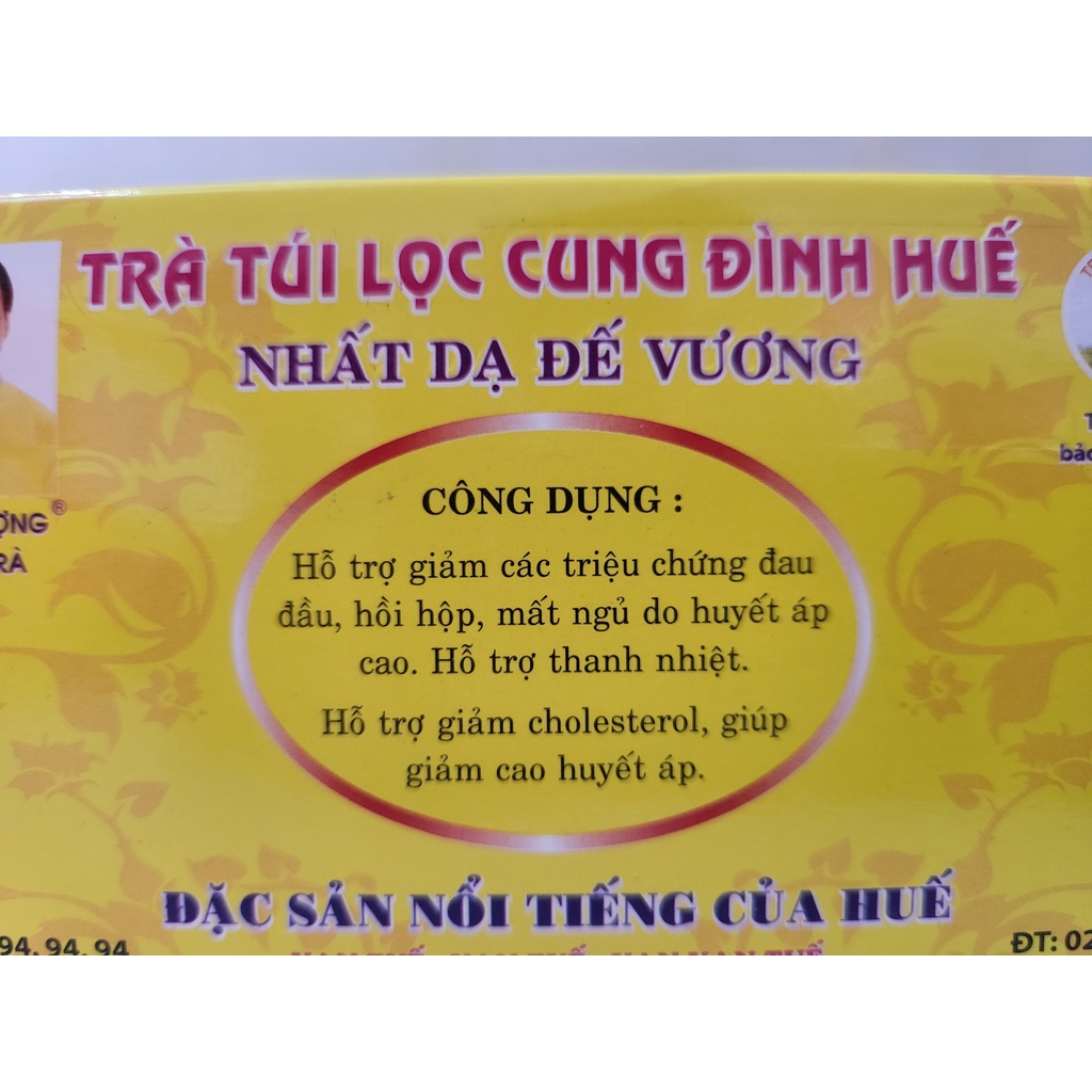[Hộp 75g (30 túi)] TRÀ CUNG ĐÌNH HUẾ TÚI LỌC [VN] ĐỨC PHƯỢNG Royal Tea Bags