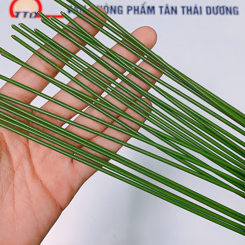 10 Cành Kẽm Cắm Hoa Sáp - Làm Hoa Giấy Nhún 40cm