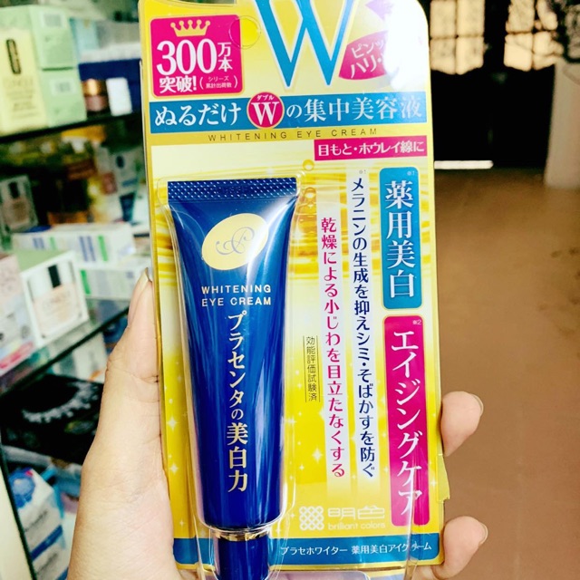 Kem giảm thâm, nhăn mắt MEISHOKU WHITENING EYE CREAM