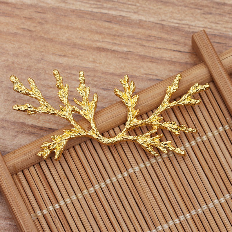 Phiến đúc họa tiết cành sừng 25*59mm nguyên liệu làm trâm làm trang sức cổ trang cosplay cổ phục có màu KC