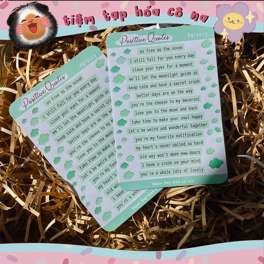 Sticker chữ tổng hợp các câu quote ngắn - Hình dán trang trí bullet journal,trang trí sổ - tiemtaphoacona