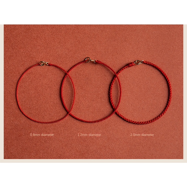 Vòng Tay Đỏ May Mắn Dây Đỏ Siêu Mỏng 14k Có Khóa Cài Cho Nữ