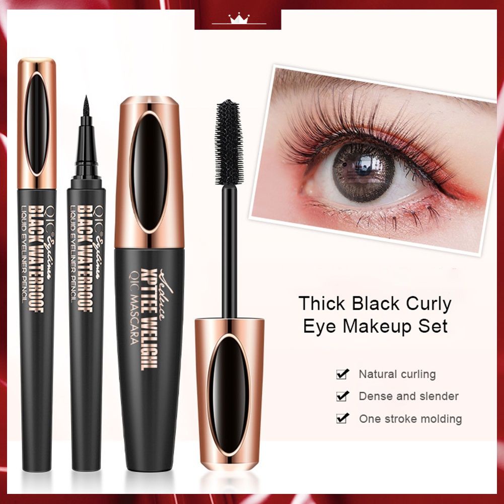 [giao hàng nhanh] Bộ 2 món bút kẻ mắt QIC làm dày cong mi chống thấm nước và không nhòe | BigBuy360 - bigbuy360.vn