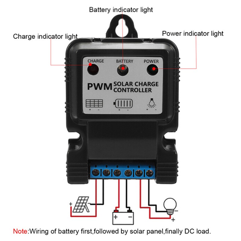 Phù Hợp 1 Bộ Điều Khiển Sạc Năng Lượng Mặt Trời Tự Động 6v 12v 10a