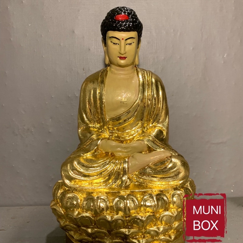 Tượng Phật Thích Ca dát vàng 25cm