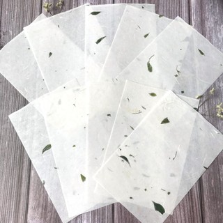 Giấy lụa ép hoa lá set 10 tờ (006)