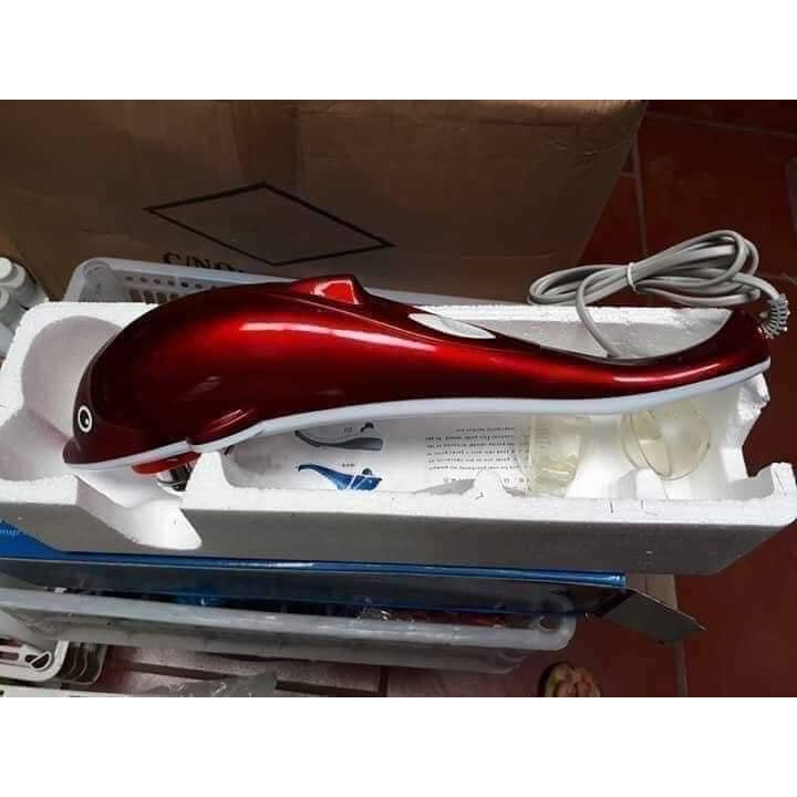 Máy đấm lưng, máy massage cầm tay cá heo giúp thư giãn cơ thể