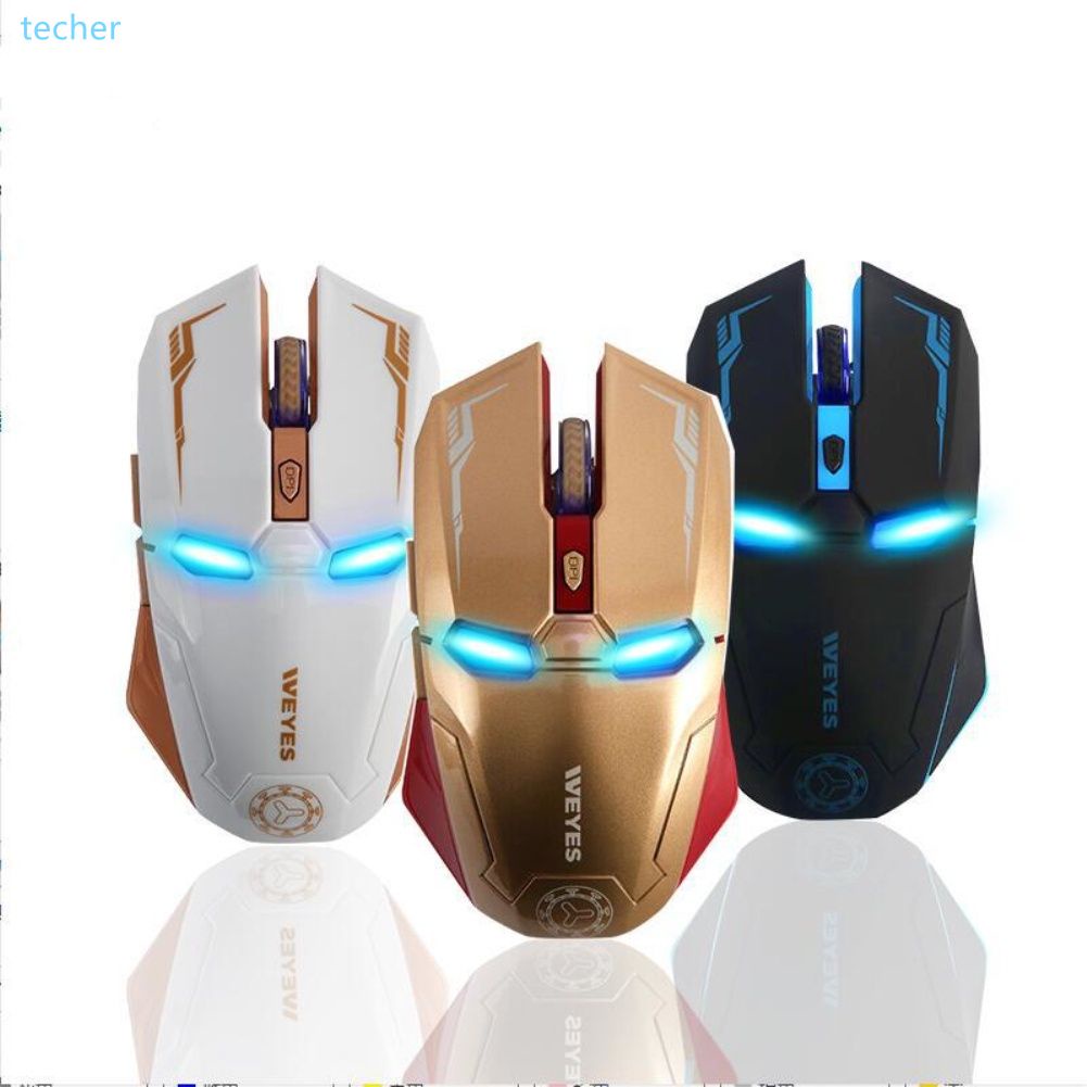 Chuột không dây cho Sắt người đàn ông xuất hiện Sáng Tạo tiết kiệm năng lượng Máy Tính Xách Tay PC trò chơi chuột tuyệt vời Nghệ Thuật với con chuột Pad *