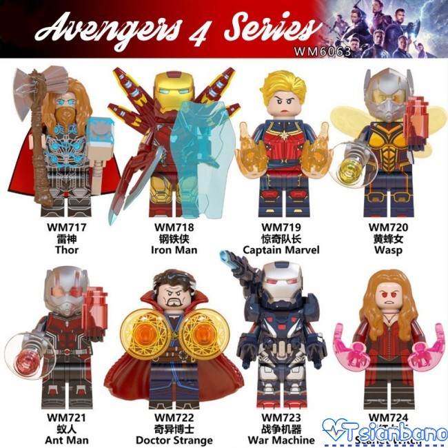 Mô Hình Đồ Chơi Lego Nhân Vật Siêu Anh Hùng Marvel Avengers 4 Dành Cho Trẻ