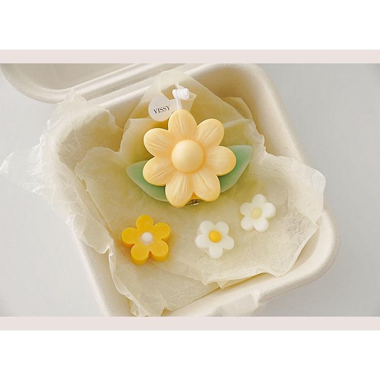 Nến Thơm Hình Hoa Nhỏ Dễ Thương Dùng Làm Quà Tặng Sinh Nhật