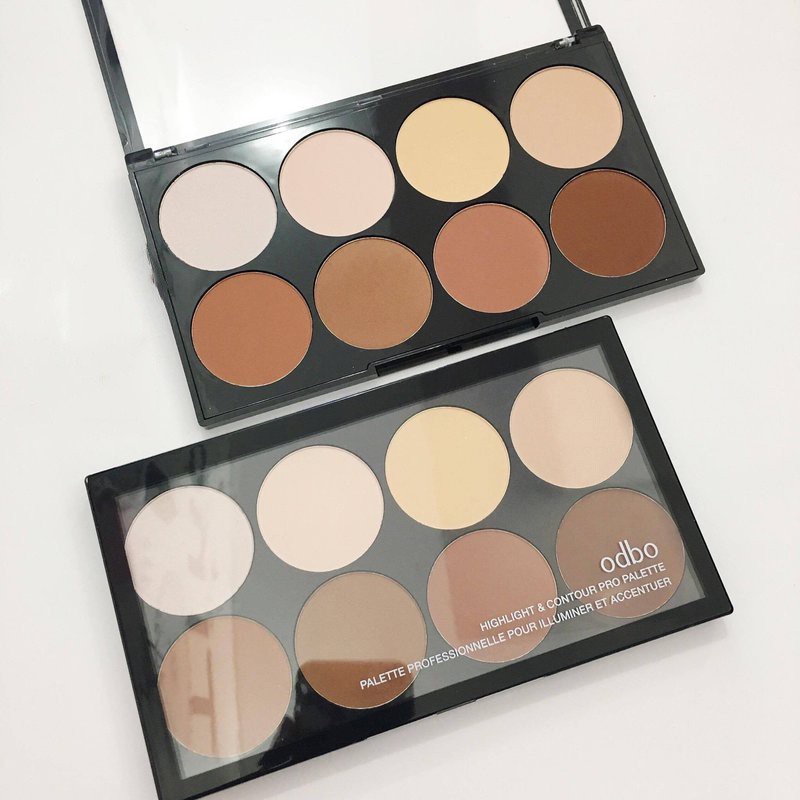 Phấn Tạo Khối Và Bắt Sáng 8 Ô ODBO Highlight &amp; Contour Pro Palette OD138