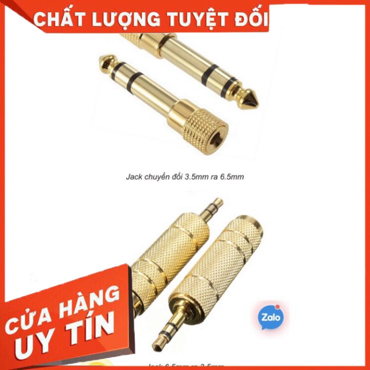 Cổng jack chuyển đổi âm thanh 3.5 sang 6mm ly ra cho nhạc cụ organ guitar mixer amply đầu livestream đực male cái female