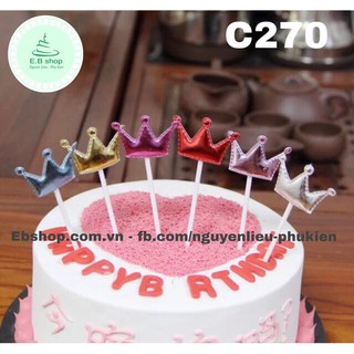 30 chiếc Topping Vương Miện, Tim , Sao trang trí bánh topper cắm trang trí bánh