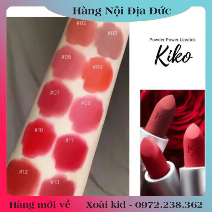 [auth] Son lì Kiko Powder Power Lipstick -Nội địa Đức Đủ Bill [Hot]