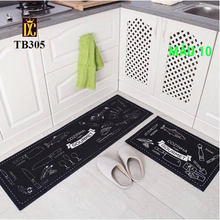 BỘ 2 THẢM BẾP 3D CHỐNG TRƠN TRƯỢT KT 120x40 & 60x40 | BigBuy360 - bigbuy360.vn