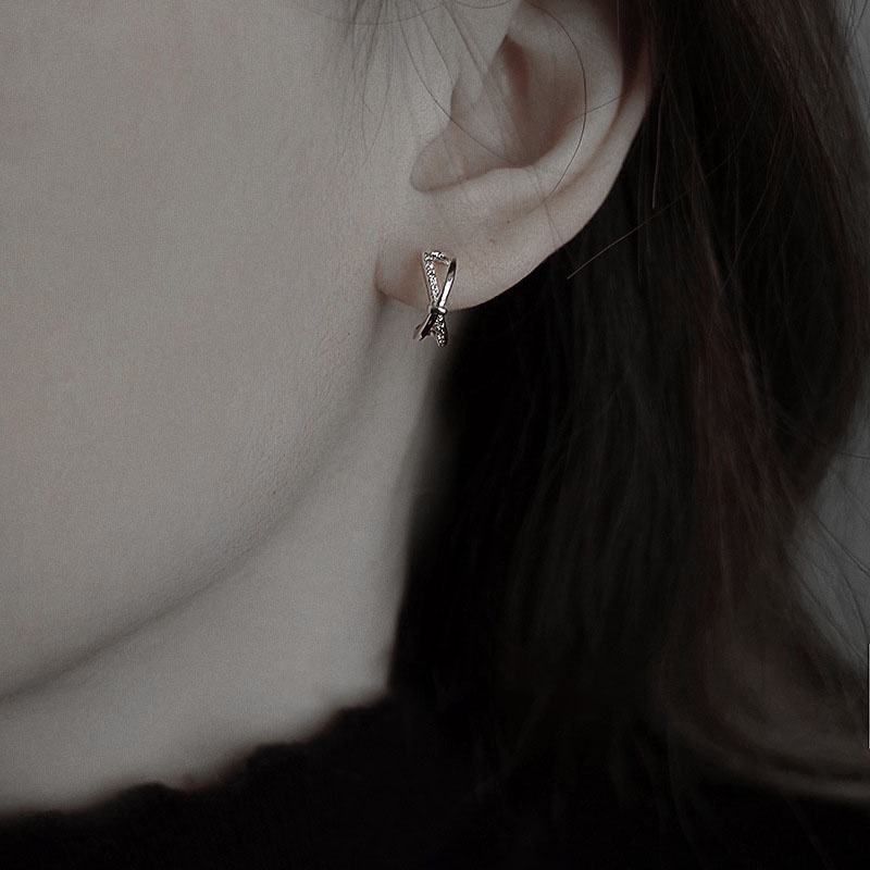 Hoa Tai Cao Cấp Đính Nơ Thiết Kế Đơn Giản Sang Trọng Cho Nữ B2666 Bảo Ngọc Jewelry