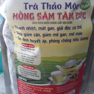 Trà thảo mộc hồng sâm tâm đức