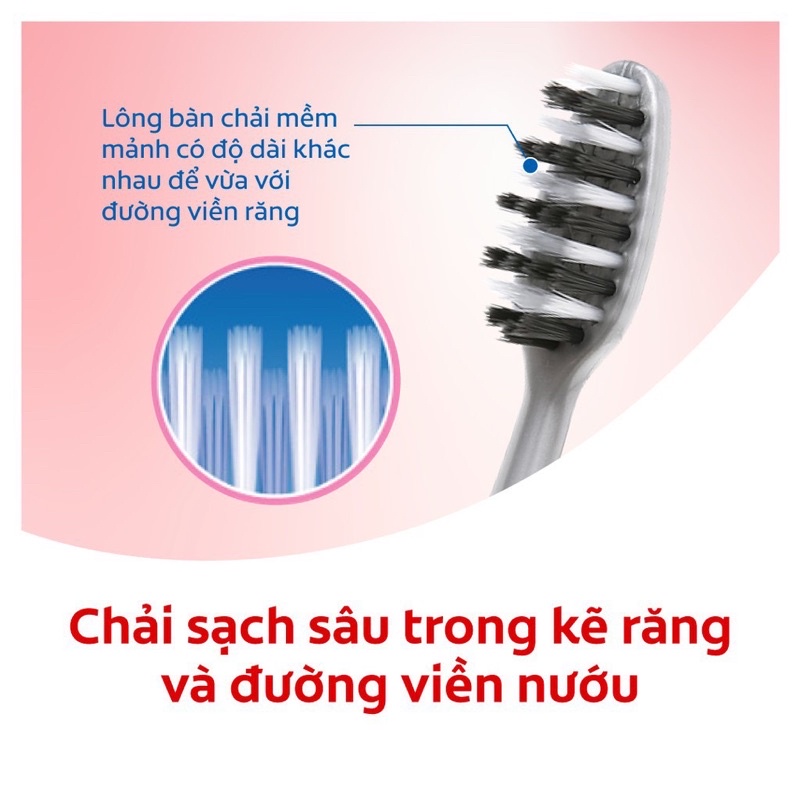 Bàn chải Colgate Slimsoft Between Charcoal lông chải mềm mảnh than hoạt tính