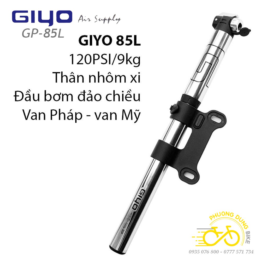 Bơm mini cao cấp xe đạp GIYO GP-85L