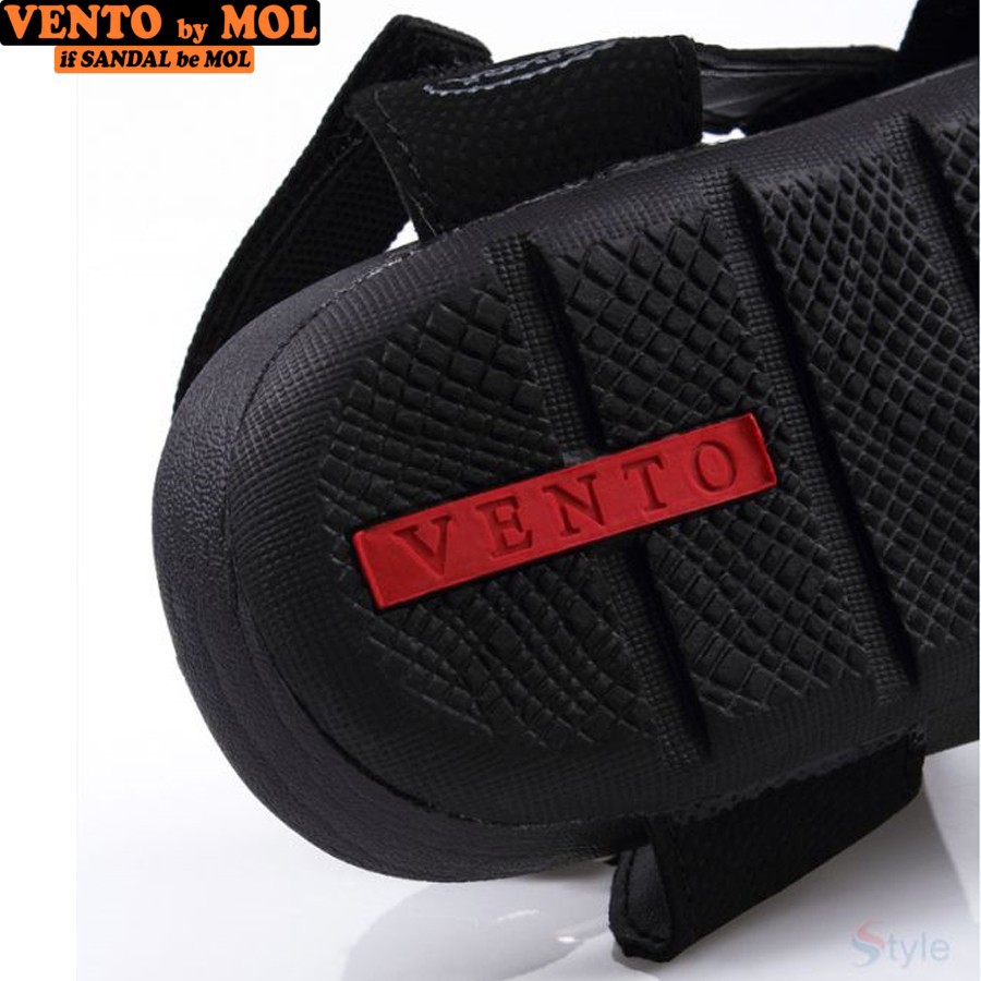 Giày sandal Vento nam VNXK kiểu classic đế cao su quai dù đi học màu đen mã NV4905