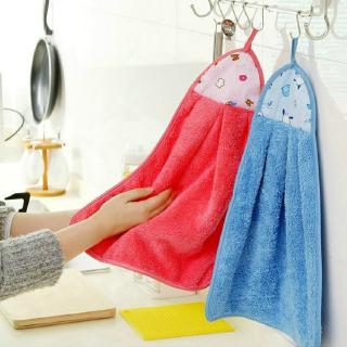 Hanging coral fleece towel super absorbent towel
